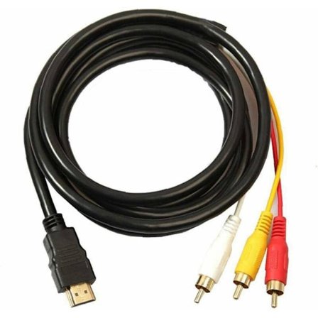 HDMI RCA 3 kabel HDMI til RCA konverter adapter kabel envejs transmission transmitter ledning fra HDMI 1.5m RCA