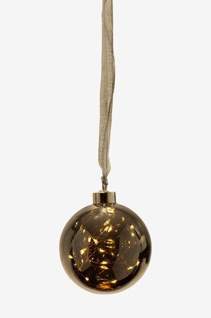 Star Trading - Lasipallo Glow - Hopea - Joulun koristevalot - - Homeroom