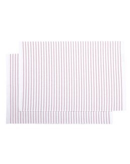Dækkeserviet Tyra stribet 2-pak Lyserød