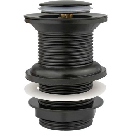 Svart Slitslös Ersättningsavlopp för Diskbänk | Premium Mässing Pop