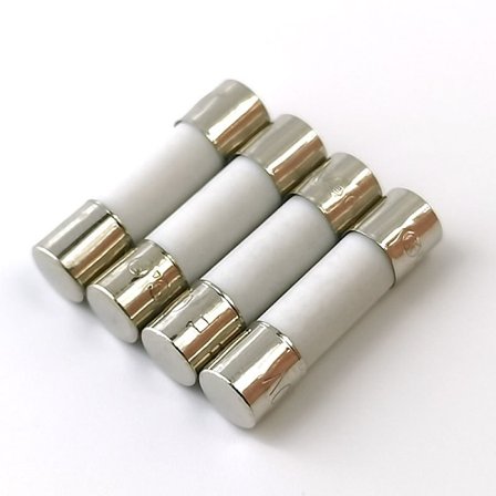 Pakke med 10 12A keramiske sikringer, 5 x 20mm, glassikringer, slanke sikringer 250V