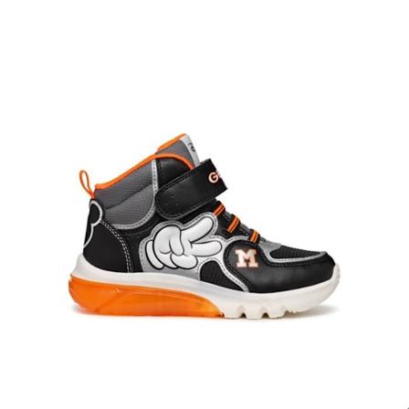 Geox Ciberdron barnsneakers svart silver 33