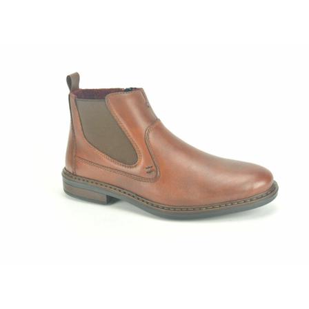 Rieker, Cognac Chelsea Boot + Tiret Bruin, Heren, Maat:43 EU
