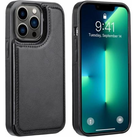 iPhone 13 Pro Stöttåligt Skal Korthållare 3-FACK Flippr Rosenguld