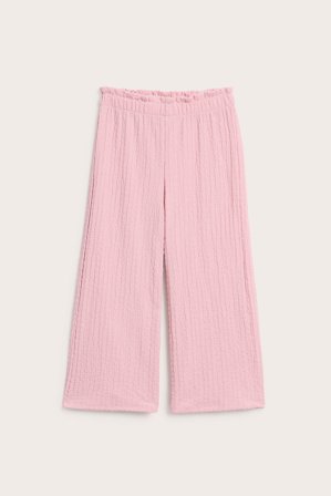 Kappahl | Rynkete culottebukser Lyserosa 110/116 | Barn