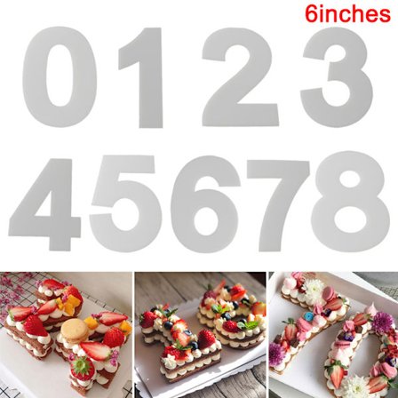 Numbers Mould PET Form SET Köksverktyg för födelsedagsbakelse