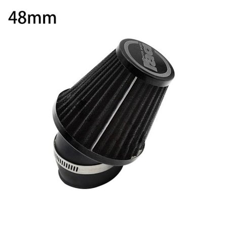 Motorsykkel Luftfilter Nakke Luftfilter 48MMSVART SORT