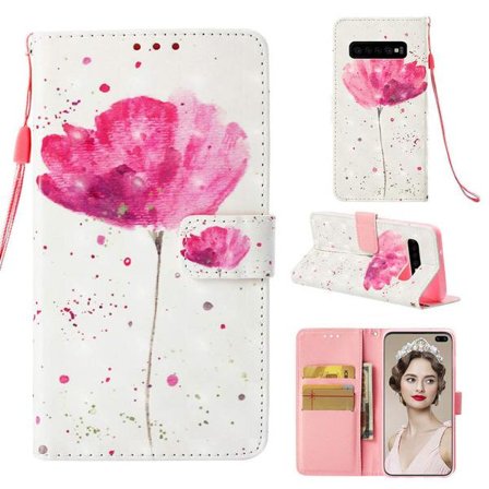 Plånboksfodral Samsung Galaxy S10 Plus – Rosa Blomma