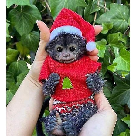 8 tum Reborn Doll Kit Anna Banana Söt apa oavslutade dockdelar med kropp och ögon