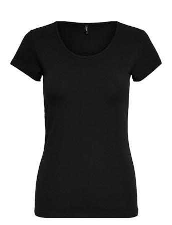 Onllive Love S/S Ck Top Jrs Black ONLY