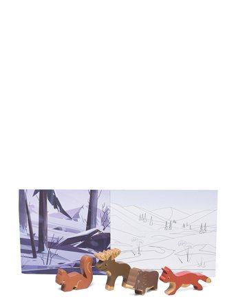 HEVEA Rubberwood Animals, Nordic Forest - Multi/patterned - ONE SIZE