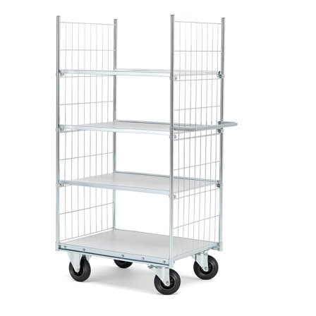 Hyllvagn, 4 st hyllplan, 800x600 mm