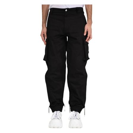 Gcds, Straight Trousers Zwart, Heren, Maat:L