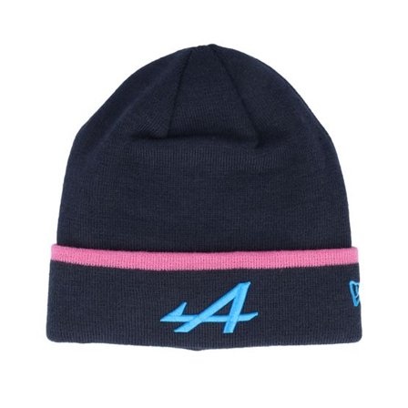 Formula One - Motor Blå Beanie - Alpine F1 24 Essential Polyana Beanie Navy Black Cuff @ Hatstore