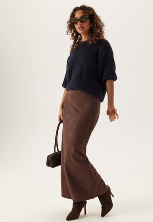 Pieces-Pcobina Mw Ankle Skirt-S