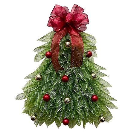 Juletræskrans Jule Dørkrans med Lys Udendørs Indendørs Julekrans Bue Dekoration