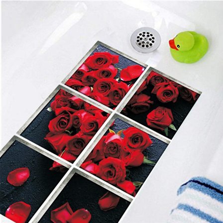 Badeværelse tredimensionelle badekar selvklæbende skridsikre klistermærker