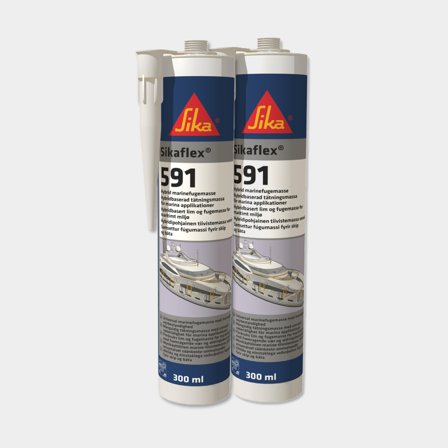Universal Sealant Sika Sikaflex 591, cartridge, 300 ml, steel grey, 2-pack
