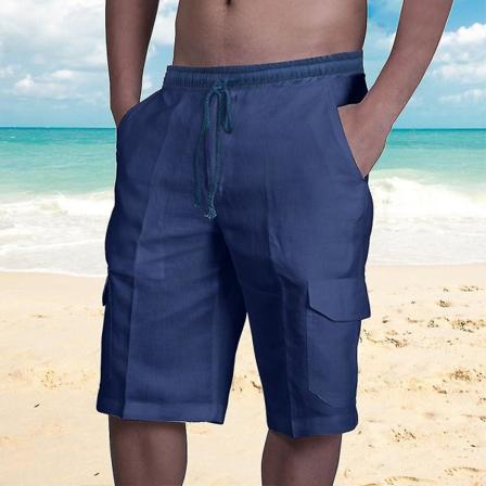 Miesten joustavat vyötäröshortsit Navy Blue L