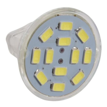6W GU4(MR11) LED-kohdevalo MR11 12 SMD 5730 570 DC 12V, Valkoinen