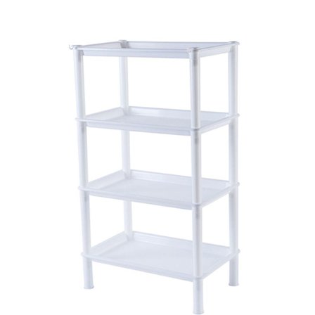 Badrumsförvaringshylla Köksgolv Plast Hylla Vit