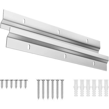 Fransk Cleat Bildeoppheng, 2stk Z Bar Interlocking Veggmontering Brakett Bildeoppheng Maskinvaresett for Oppheng Maleri