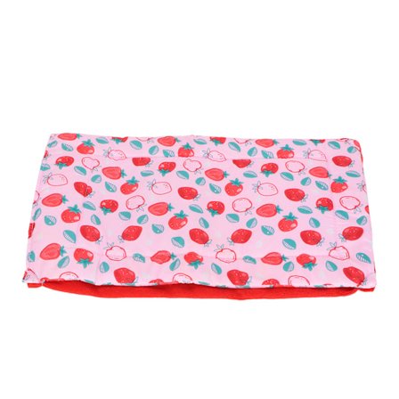 Skäggagam Säng Mjuk Varm Sovsäck med Kudde för Reptiler Leopardgecko Jordgubbsröd Quilt