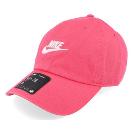 Nike - Rosa unconstructed Keps - Club Cap Swoosh Pink/White Dad Cap @ Hatstore