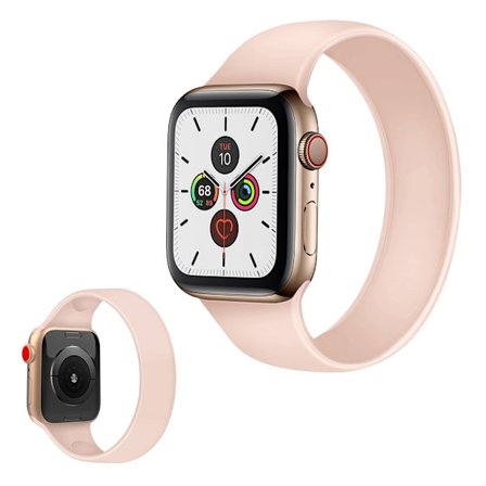 Elegant silicone watch band for Apple Watch Series 5 / 4 44mm - Pink Size: S