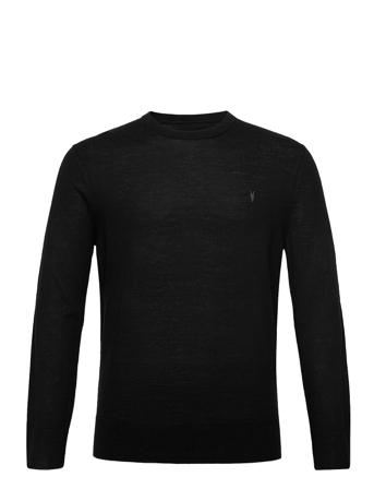 Mode Merino Crew Stickad Tröja M. Rund Krage Svart AllSaints