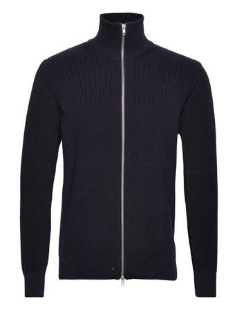 Mario Cardigan Knitwear Full Zip Jumpers Blå Clean Cut Copenhagen