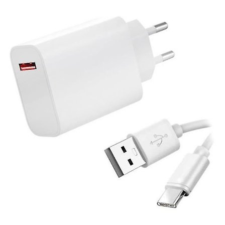 33w Hurtigoplader + USB-C USB-kabel til OnePlus 7 6.41"-OnePlus 7T 6.55"- OnePlus 8 Pro 6.78"- Hvid