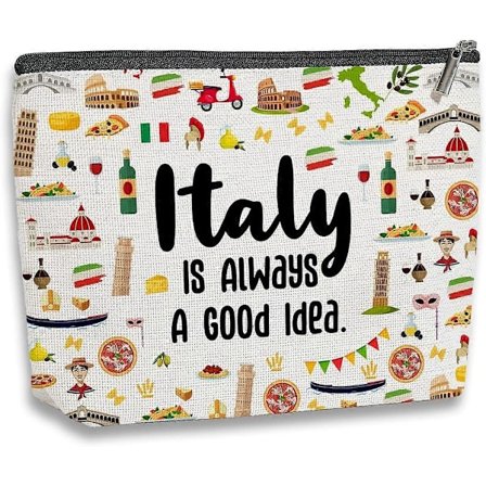 Italia Reise Gave Italia Elsker Gaver Sminkeveske Italia Tema Gaver til Italia Reisende Kvinner Venner Søster Bursdag Jul Italiensk Utrikningslag Par