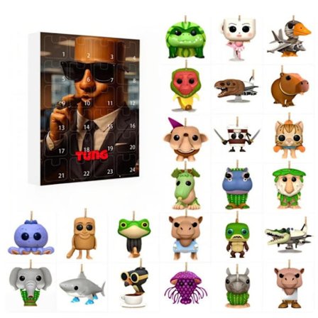 Italiensk Brainrot Tung Sahur Figur Blind Box Tralalero Figurer