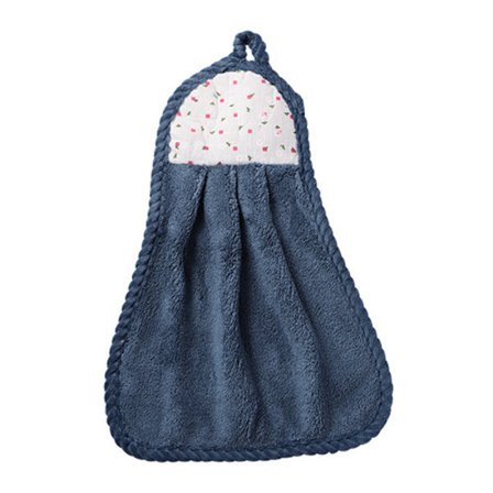 Blå Hængende Håndklæder Koralfleece Håndklæde Vandabsorberende Håndklæde