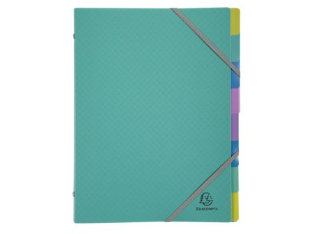 Exacompta Sorteringsmapp 8 flik A4 PP turkos - Lyreco - Kontorsmaterial - Mappar och plastfickor - Sorteringsmappar
