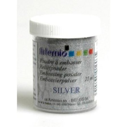 Kohokuviointijauhe - ARTEMIO - Hopea - Erittäin hieno rakenne - Scrapbooking -käyttö - Sisustus