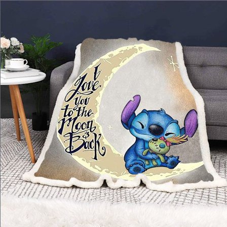 3D digitaltrykt tæppe, Stitch lammeuld fleece tykt tæppe, børnetæppe med aircondition