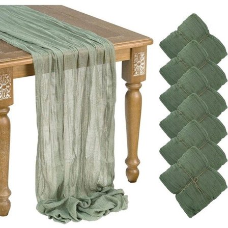 Gasbind Bord løper Rustikk Bryllup Bord Dekor Boho Bryllup Mottak Jule Bord løpere