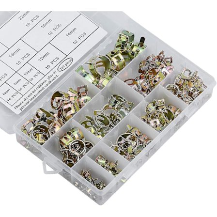 XJ-Et sæt fjederklemmer til slanger, benzinslangeklemmer, fjederklemmer, justerbare klemmer til at sikre fleksible slanger og slanger