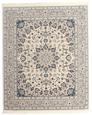 Nain Emilia 250X300 Grand Beige/Bleu Médaillon Tapis