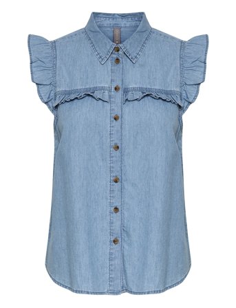 Cuaurelia Sleeveless Shirt Blue Culture