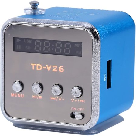 Radio, Radio Billig, Td V26, Lille Bærbar Radio Net- og Batteridrevet Mini Højttaler Musikafspiller Bærbar Fm Radio Pc Fashion Understøtter Tf-kort Og