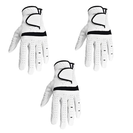 3-pakning Golfhanske Venstre - Flere størrelser Hvit Hvit