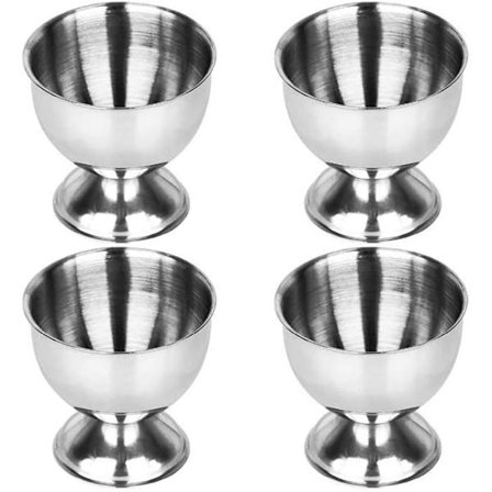Rostfritt stål Köksdekoration Äggbricka Koppar (Silver) 4st