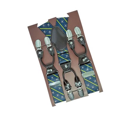 Hängslen för män med 6 clips och förtjockat elastiskt band