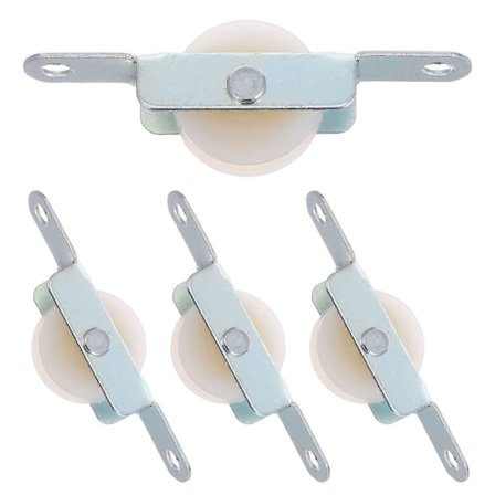 4-pack Reparationskit för utomhusparaply Skjutdörr Fönster Enkelhjul Parasoll Rep Trissa För Uteplats Paraply Parasoll Ersättningsdelar (LGL)