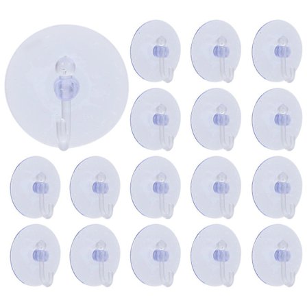 40 st Sugkoppskrokar Genomskinliga Sugkoppskrokar Sugproppar med Krokar för Vägg Fönster Dörr