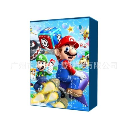 Super Mario Anime Figuuri Mario Luigi Yoshi Waluigi Muovi nukke Ornamentti Blind Box lelut joulu adventti kalenteri