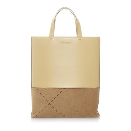 Burberry Vintage Pre-owned Leather Tote Tas , Bruin , Dames , Maat: ONE Size Vintage Tassen